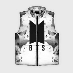 Женский жилет BTS: Grey Butterflies, цвет: 3D-черный
