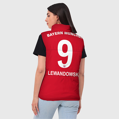 Женский жилет FC Bayern: Lewandowski Home 19-20 / 3D-Светло-серый – фото 4