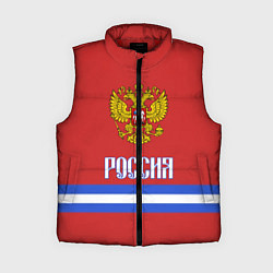 Женский жилет Хоккей: Россия, цвет: 3D-красный