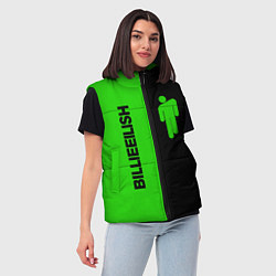 Женский жилет BILLIE EILISH GLITCH, цвет: 3D-черный — фото 2