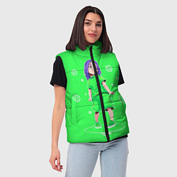 Женский жилет Billie Eilish: Acid Girl, цвет: 3D-светло-серый — фото 2