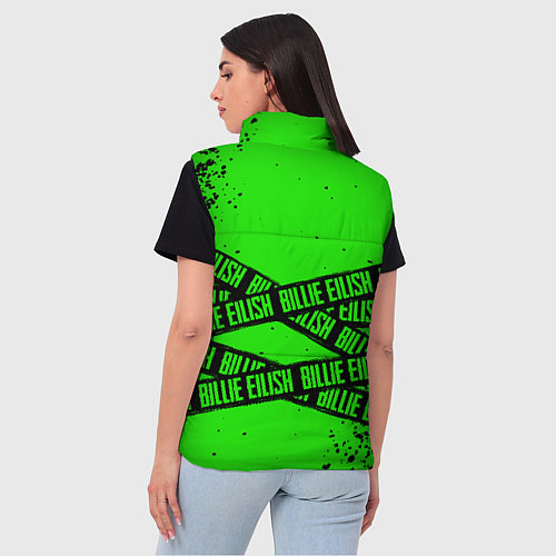 Женский жилет BILLIE EILISH: Green & Black Tape / 3D-Светло-серый – фото 4