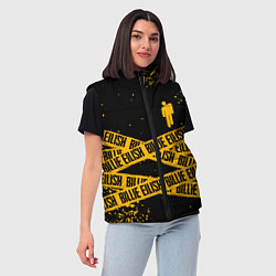 Женский жилет BILLIE EILISH: Yellow & Black Tape, цвет: 3D-красный — фото 2