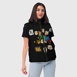 Женский жилет Король и Шут Анархия спина, цвет: 3D-черный — фото 2