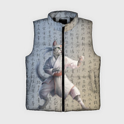 Женский жилет Karate cat, цвет: 3D-черный
