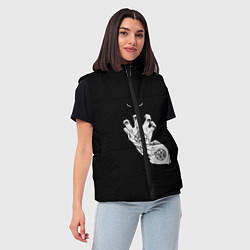 Женский жилет Выжигющий Искру, цвет: 3D-черный — фото 2