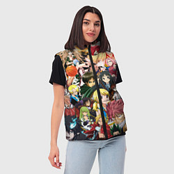Женский жилет Аниме коллаж, цвет: 3D-черный — фото 2