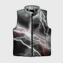 Женский жилет Молния, цвет: 3D-черный