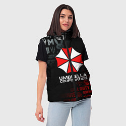 Женский жилет RESIDENT EVIL UMBRELLA CORP, цвет: 3D-черный — фото 2