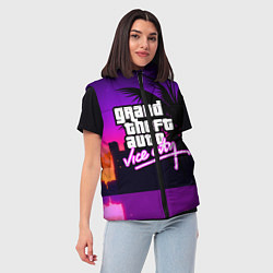 Женский жилет GTA:VICE CITY, цвет: 3D-светло-серый — фото 2
