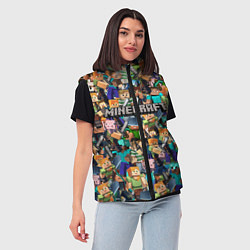 Женский жилет MINECRAFT ПЕРСОНАЖИ, цвет: 3D-красный — фото 2