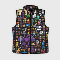 Женский жилет MINECRAFT, цвет: 3D-черный