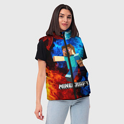 Женский жилет MINECRAFT, цвет: 3D-черный — фото 2