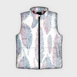 Женский жилет Перья градиента, цвет: 3D-красный