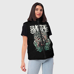 Женский жилет Suicide silence, цвет: 3D-красный — фото 2