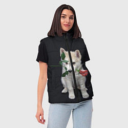 Женский жилет Щенок в подарок, цвет: 3D-красный — фото 2