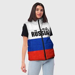 Женский жилет Russia, цвет: 3D-светло-серый — фото 2