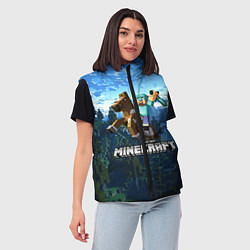 Женский жилет Minecraft Майнкрафт, цвет: 3D-черный — фото 2