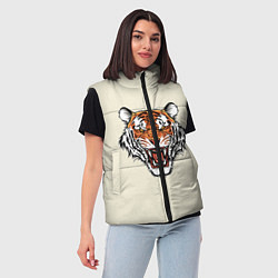 Женский жилет Тигр, цвет: 3D-красный — фото 2