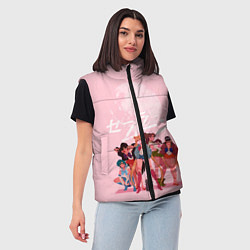 Женский жилет PINK SAILOR MOON, цвет: 3D-черный — фото 2