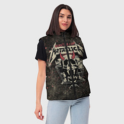 Женский жилет Metallica, цвет: 3D-красный — фото 2