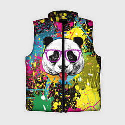 Женский жилет Панда хипстер в брызгах краски
