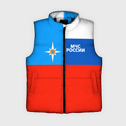 Женский жилет Флаг МЧС России, цвет: 3D-черный