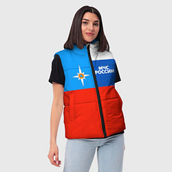 Женский жилет Флаг МЧС России, цвет: 3D-черный — фото 2
