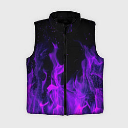 Женский жилет ФИОЛЕТОВЫЙ ОГОНЬ, цвет: 3D-черный