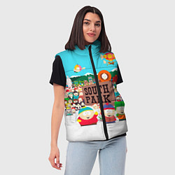 Женский жилет South Park, цвет: 3D-черный — фото 2