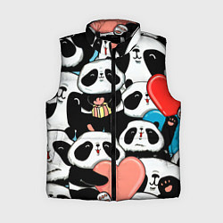 Женский жилет Панды, цвет: 3D-черный