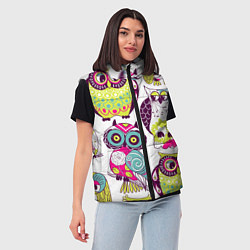 Женский жилет Мудрые совы, цвет: 3D-светло-серый — фото 2