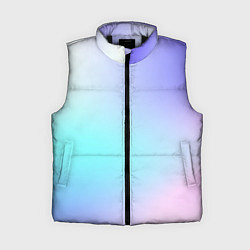 Женский жилет Небесно голубой градиентный, цвет: 3D-черный