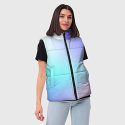 Женский жилет Небесно голубой градиентный, цвет: 3D-черный — фото 2