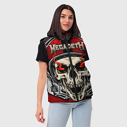Женский жилет Megadeth, цвет: 3D-светло-серый — фото 2
