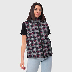 Женский жилет Классические в клеточку, цвет: 3D-светло-серый — фото 2