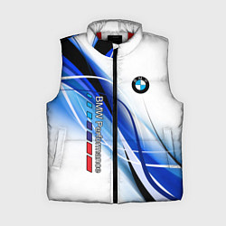 Женский жилет BMW волны - blue-white, цвет: 3D-красный