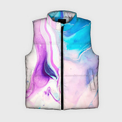Женский жилет Акварельные разводы, цвет: 3D-светло-серый