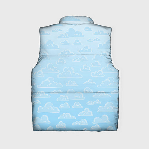 Женский жилет Очень светлые голубые облака / 3D-Красный – фото 2