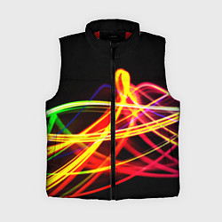Женский жилет АБСТРАКТНЫЕ ЛУЧИ, цвет: 3D-красный