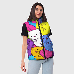 Женский жилет МИЛЫЕ КОТЯТКИ, цвет: 3D-красный — фото 2