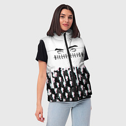 Женский жилет BILLIE EILISH GLITCH, цвет: 3D-красный — фото 2