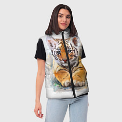 Женский жилет Tiger Art, цвет: 3D-красный — фото 2