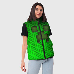 Женский жилет Крипер из игры Minecraft, цвет: 3D-красный — фото 2
