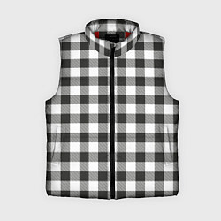 Женский жилет Черно-белая клетка, цвет: 3D-красный