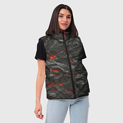 Женский жилет Застывшая лава, цвет: 3D-красный — фото 2