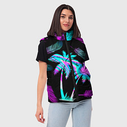 Женский жилет Неоновое лето, цвет: 3D-красный — фото 2