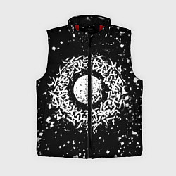 Женский жилет Каллиграфия на чёрном фоне, цвет: 3D-красный