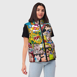 Женский жилет Pop Art, цвет: 3D-черный — фото 2