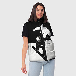 Женский жилет Сноубордисты, цвет: 3D-черный — фото 2